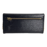 Black Leather Wallet with Chain