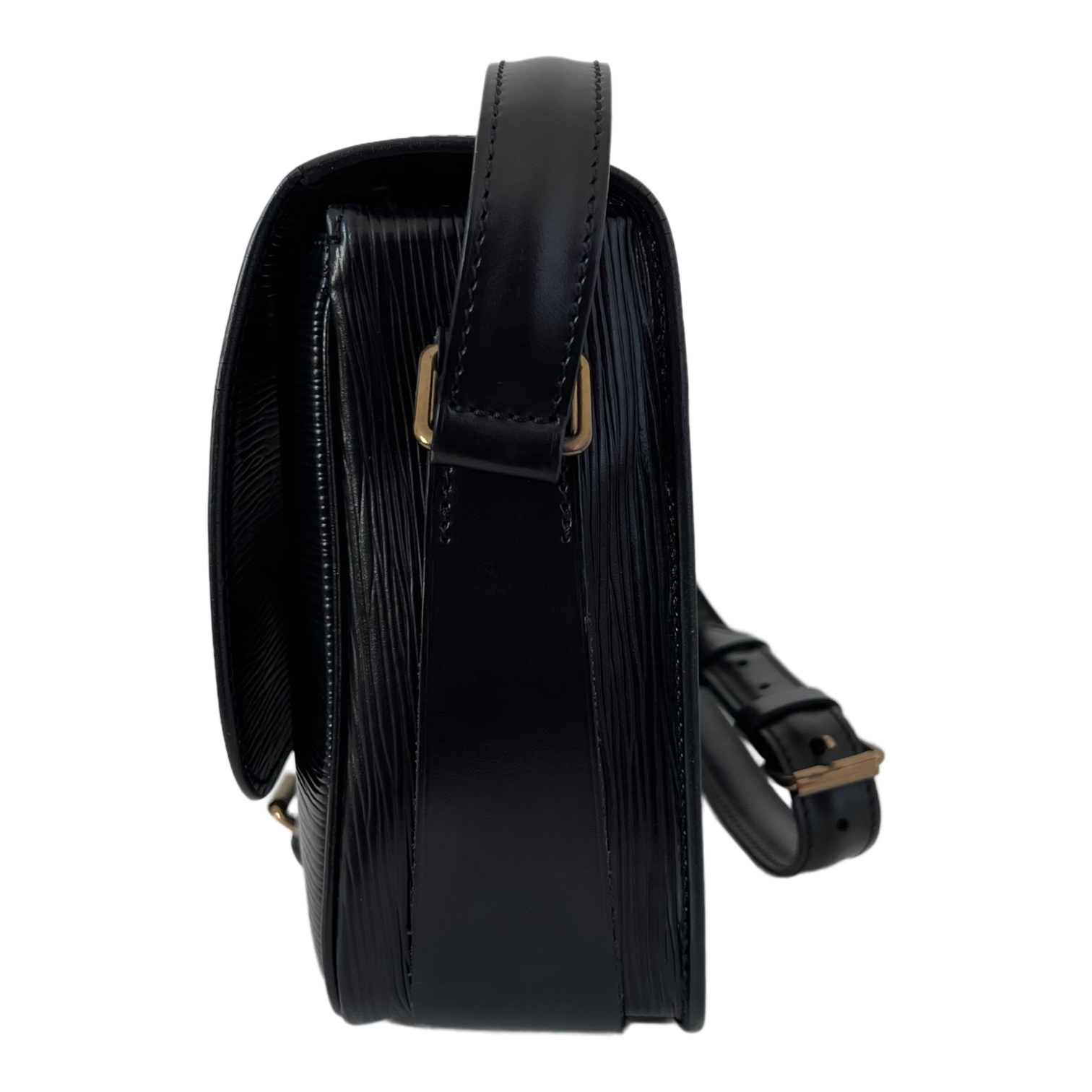 Black Epi Cartouchiere Crossbody