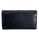 Black Long Wallet with Gold Chain