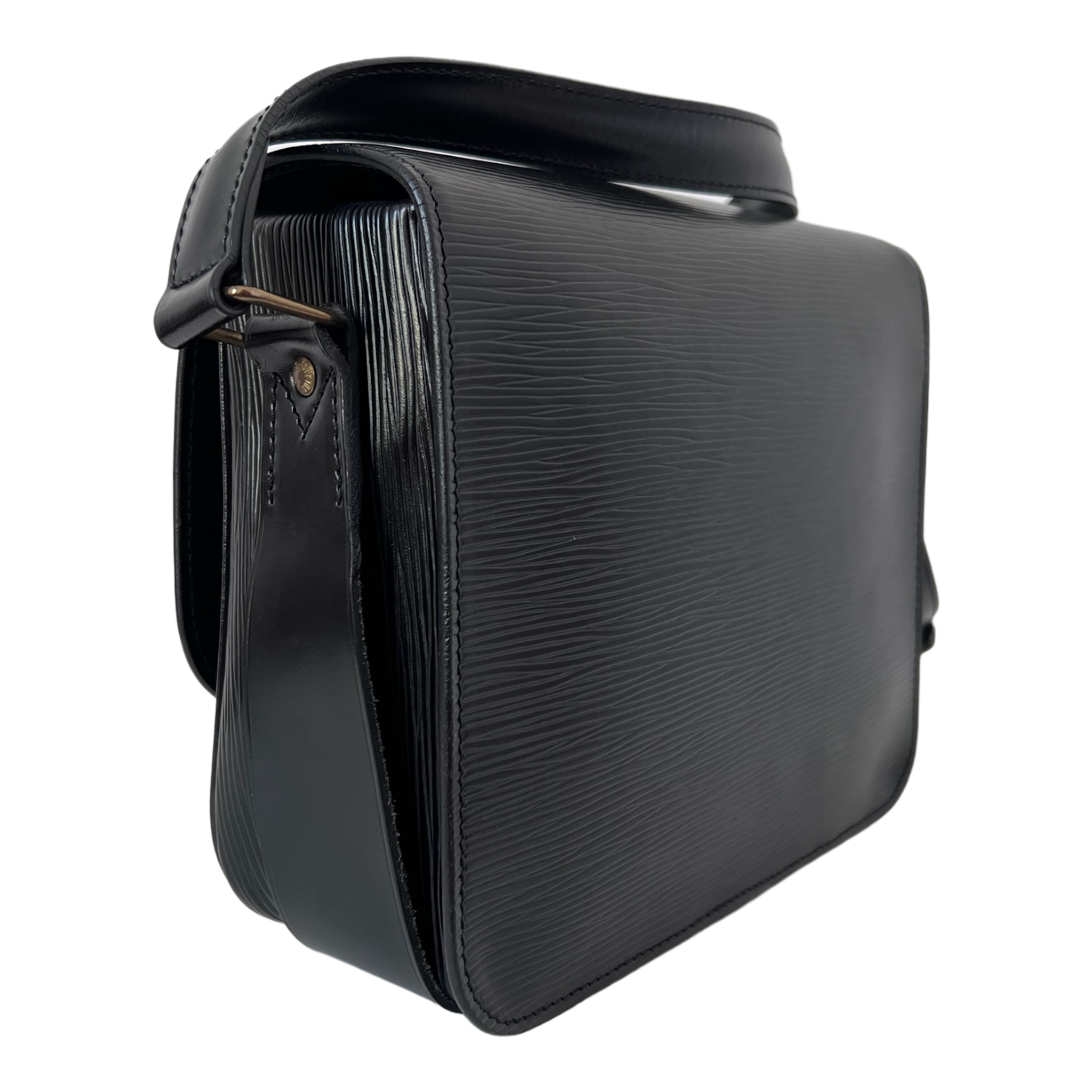 Black Epi Cartouchiere Crossbody