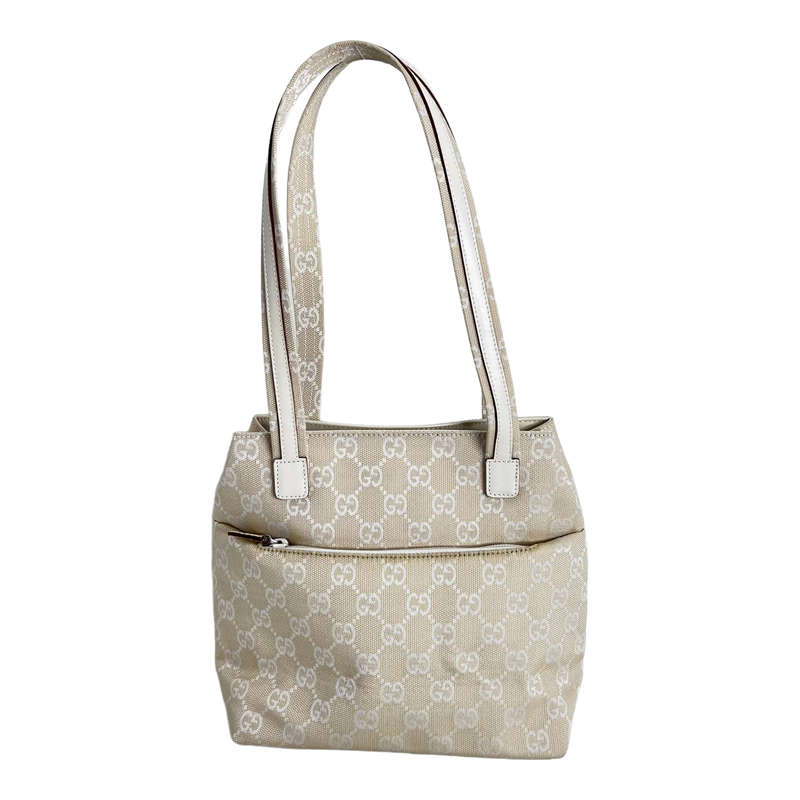 Ivory White Canvas Mini Tote