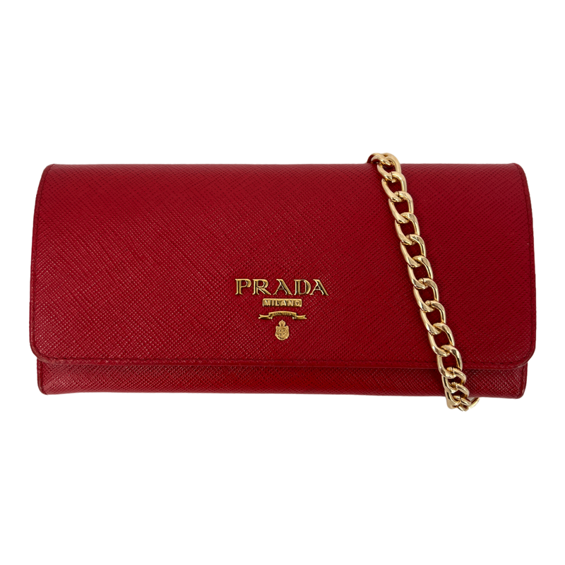 Red Saffiano Wallet