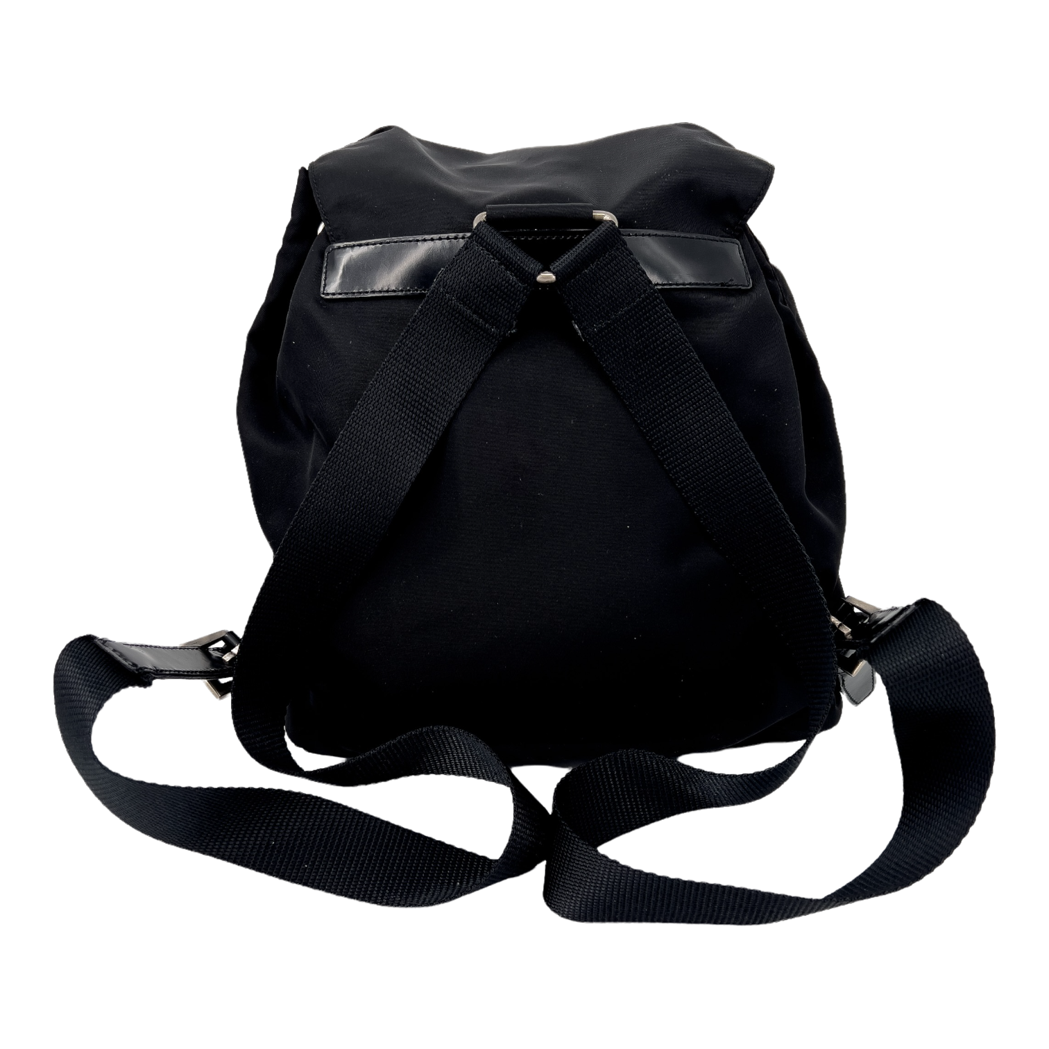 Black Nylon Tessuto Small Backpack