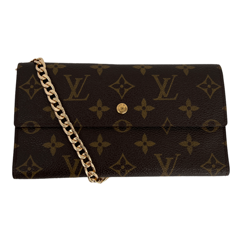 Monogram Wallet with Chain