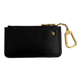 Black Epi Leather Keyring Coin Case