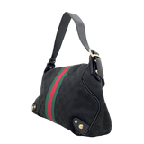 Black Horsebit Shoulder Bag