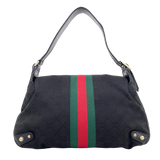 Black Horsebit Shoulder Bag