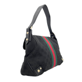 Black Horsebit Shoulder Bag