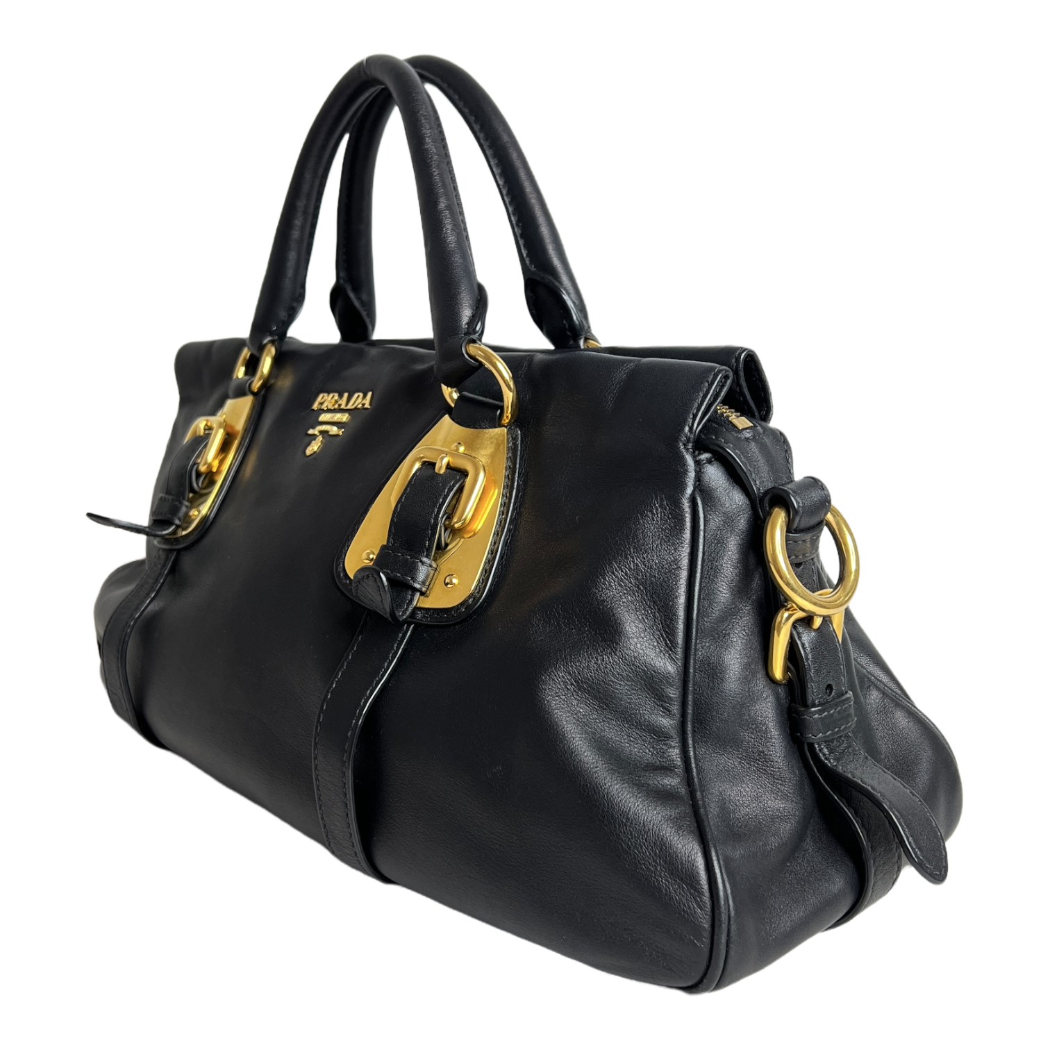 Bauletto Nero Calfskin Leather