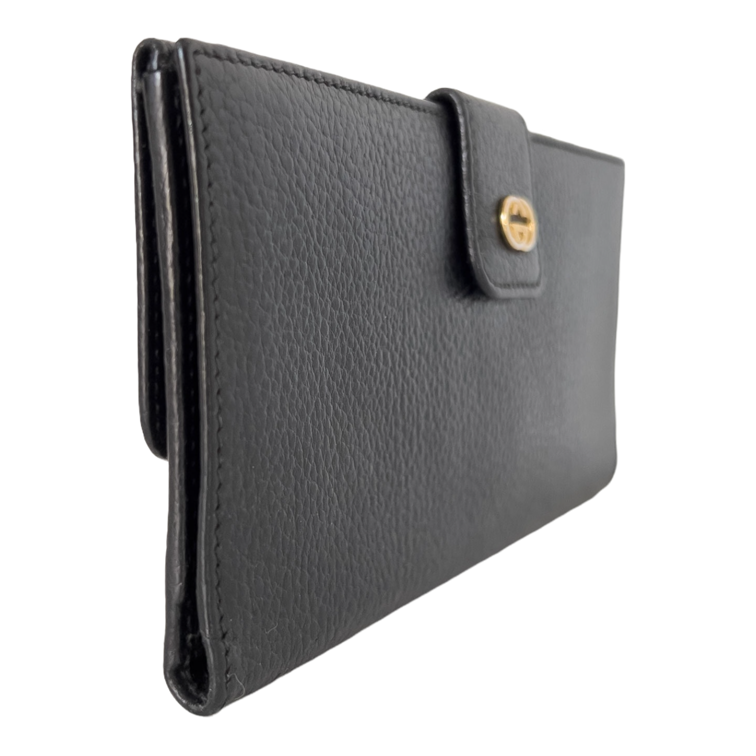 Black Leather Long Wallet