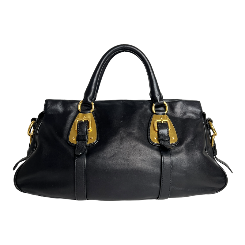 Bauletto Nero Calfskin Leather