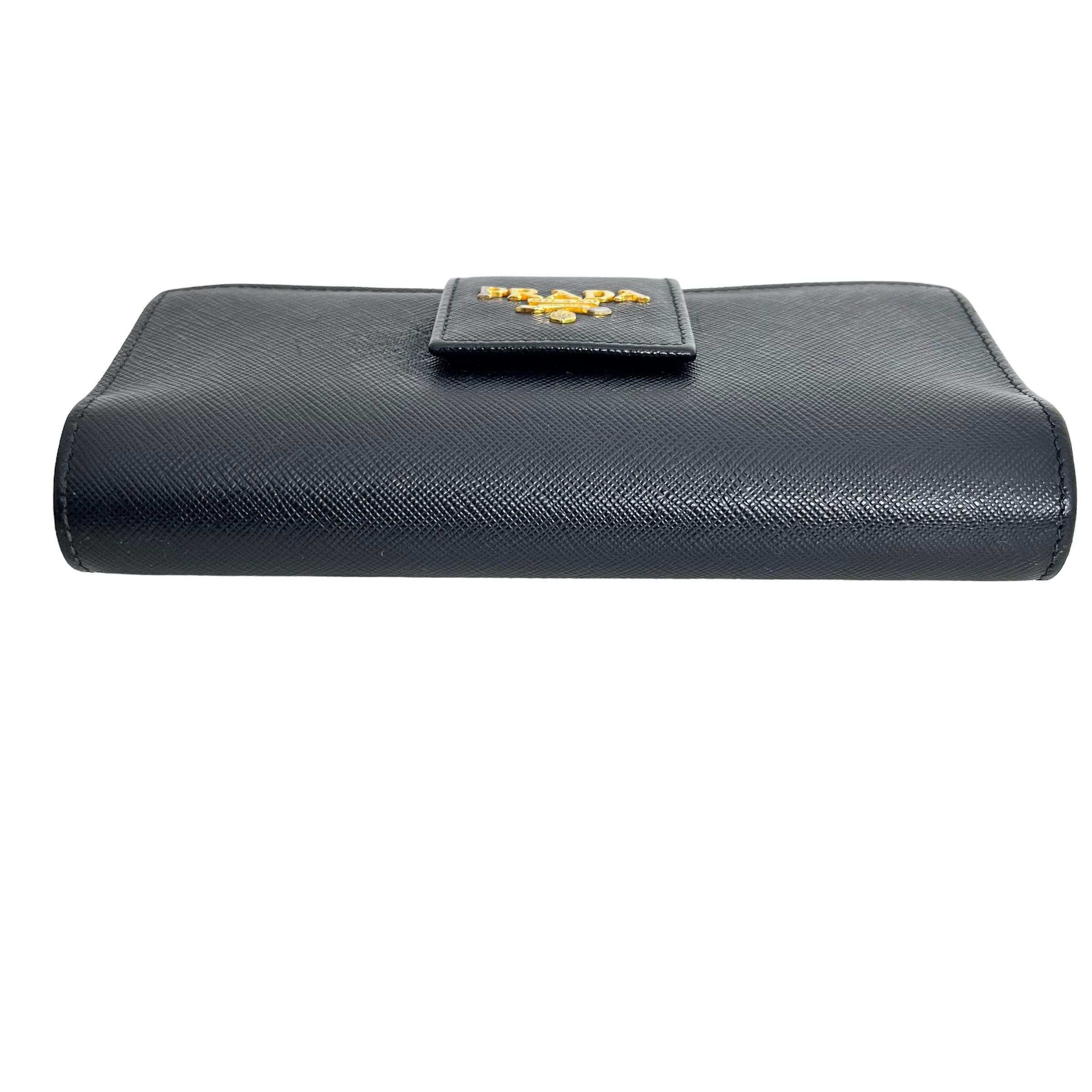 Black Saffiano Long Wallet