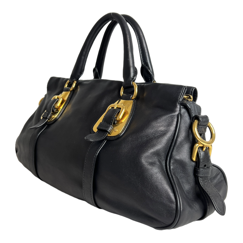 Bauletto Nero Calfskin Leather