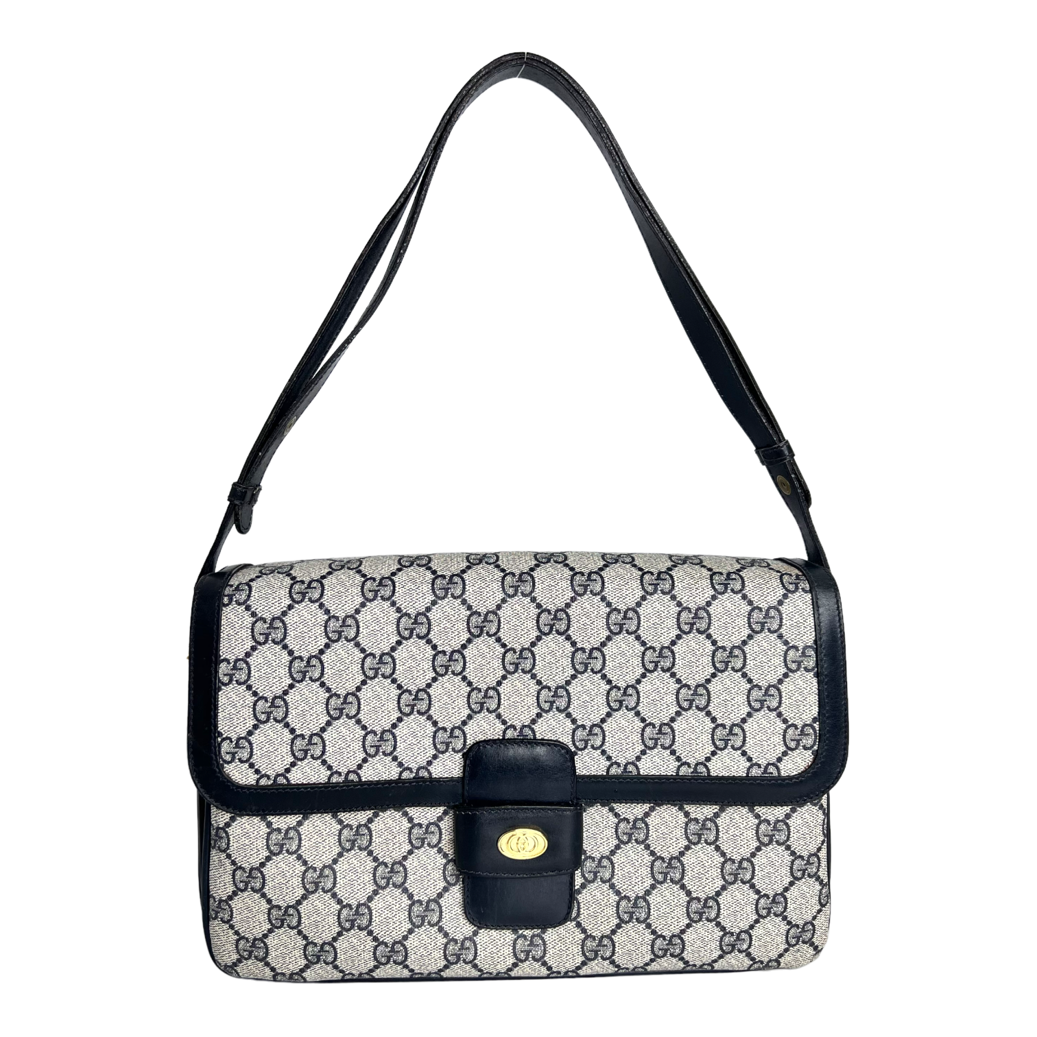 Navy GG Web Crossbody