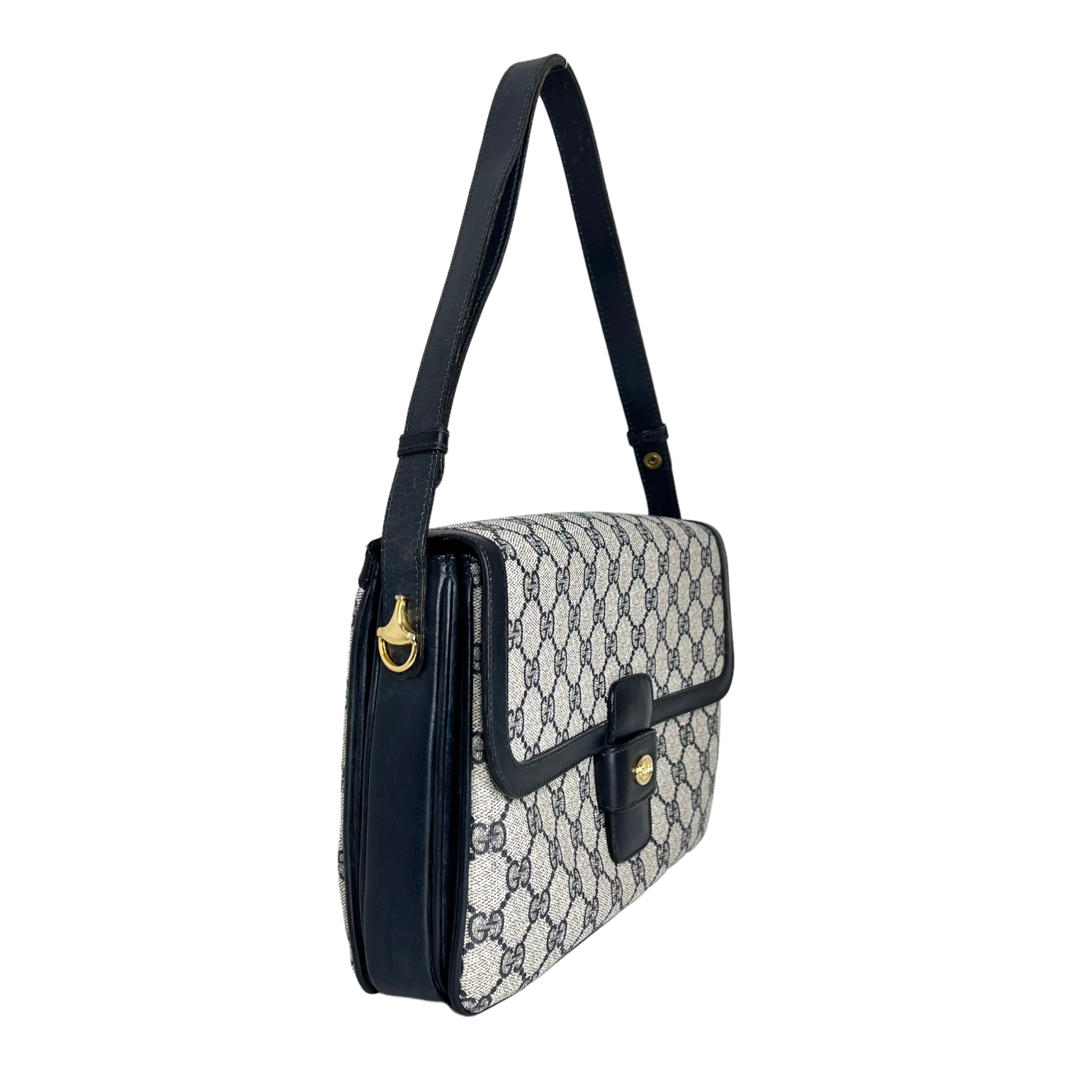 Navy GG Web Crossbody