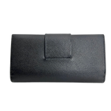 Black Saffiano Long Wallet