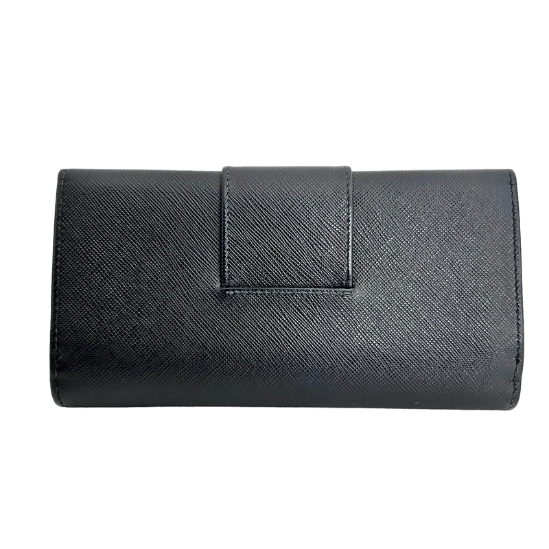 Black Saffiano Long Wallet