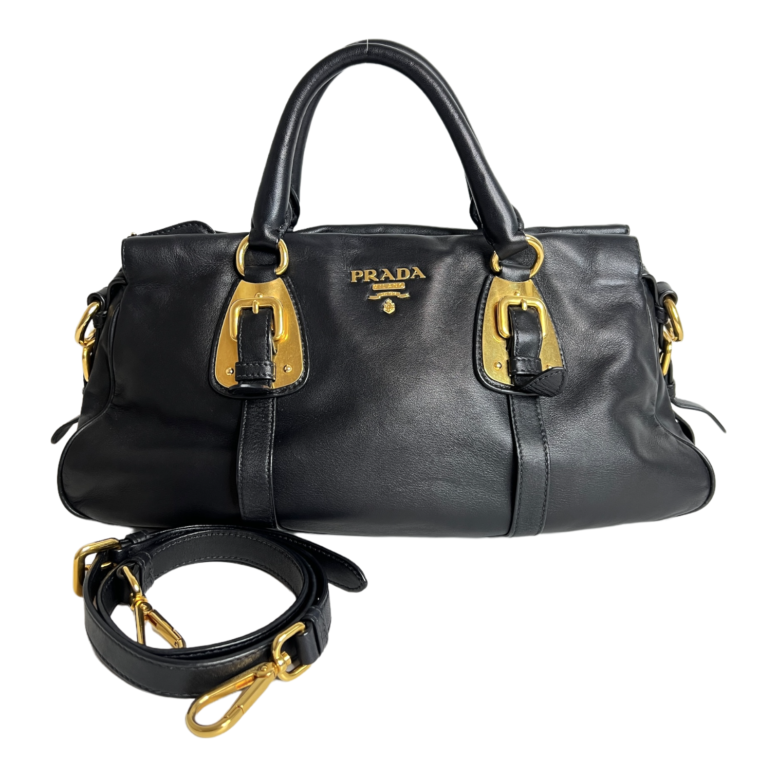 Bauletto Nero Calfskin Leather