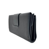 Black Saffiano Long Wallet