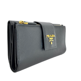 Black Saffiano Long Wallet