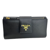 Black Saffiano Long Wallet