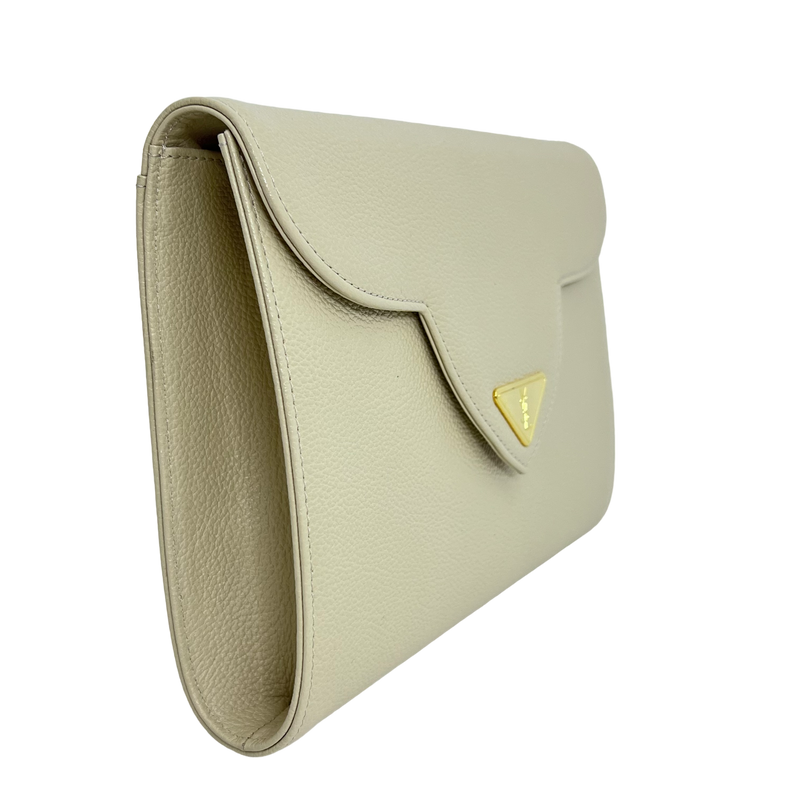 Cream Vintage Envelope Clutch