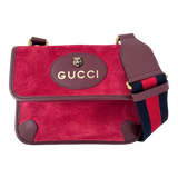 Small Suede Neo Vintage Double Flap Messenger Bag