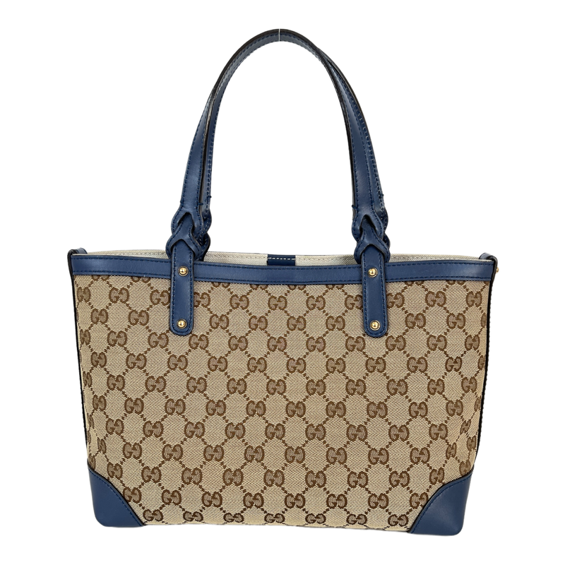 GG Blue Leather Tote