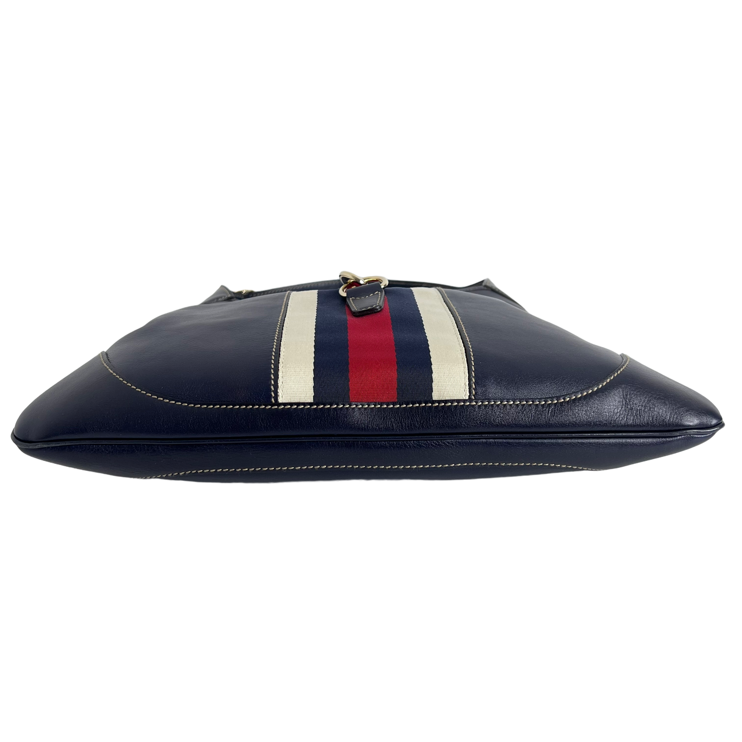 Navy Leather Jackie