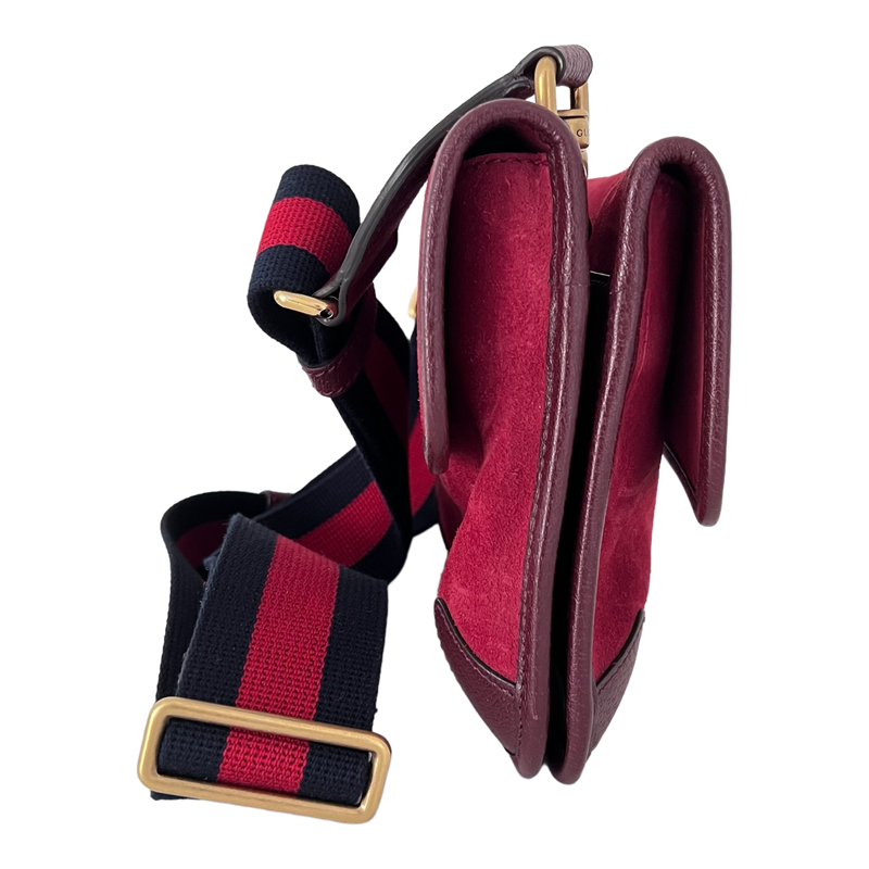 Small Suede Neo Vintage Double Flap Messenger Bag