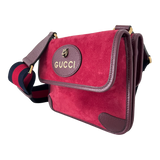 Small Suede Neo Vintage Double Flap Messenger Bag