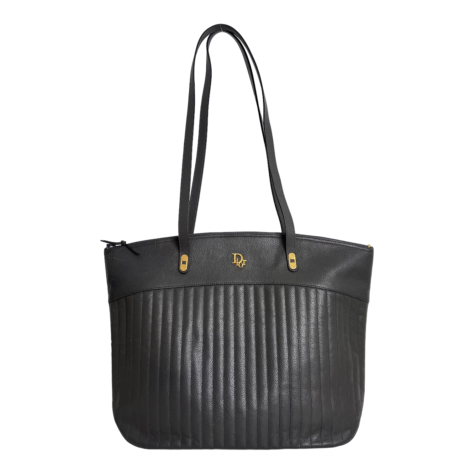 Grey Leather Tote