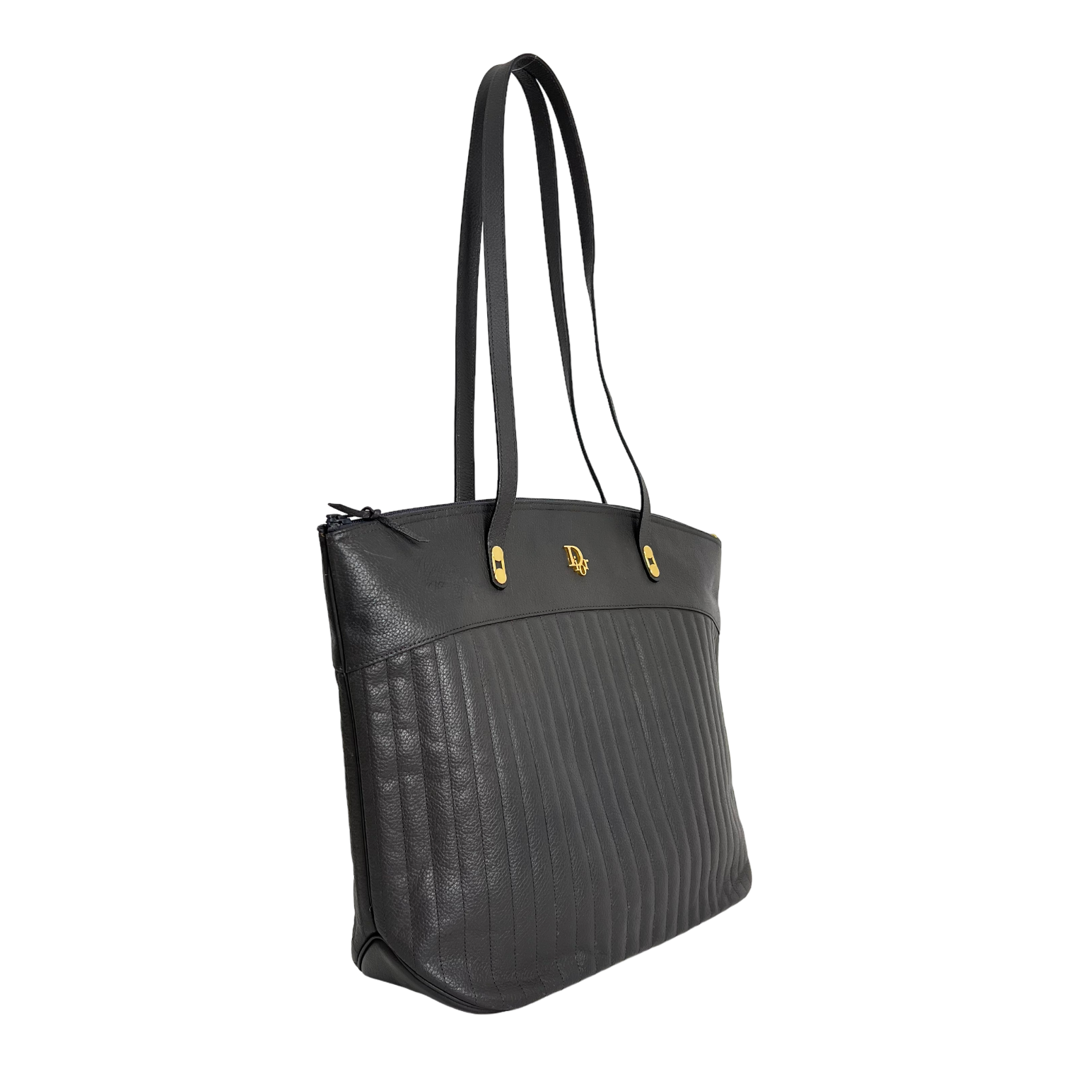 Grey Leather Tote