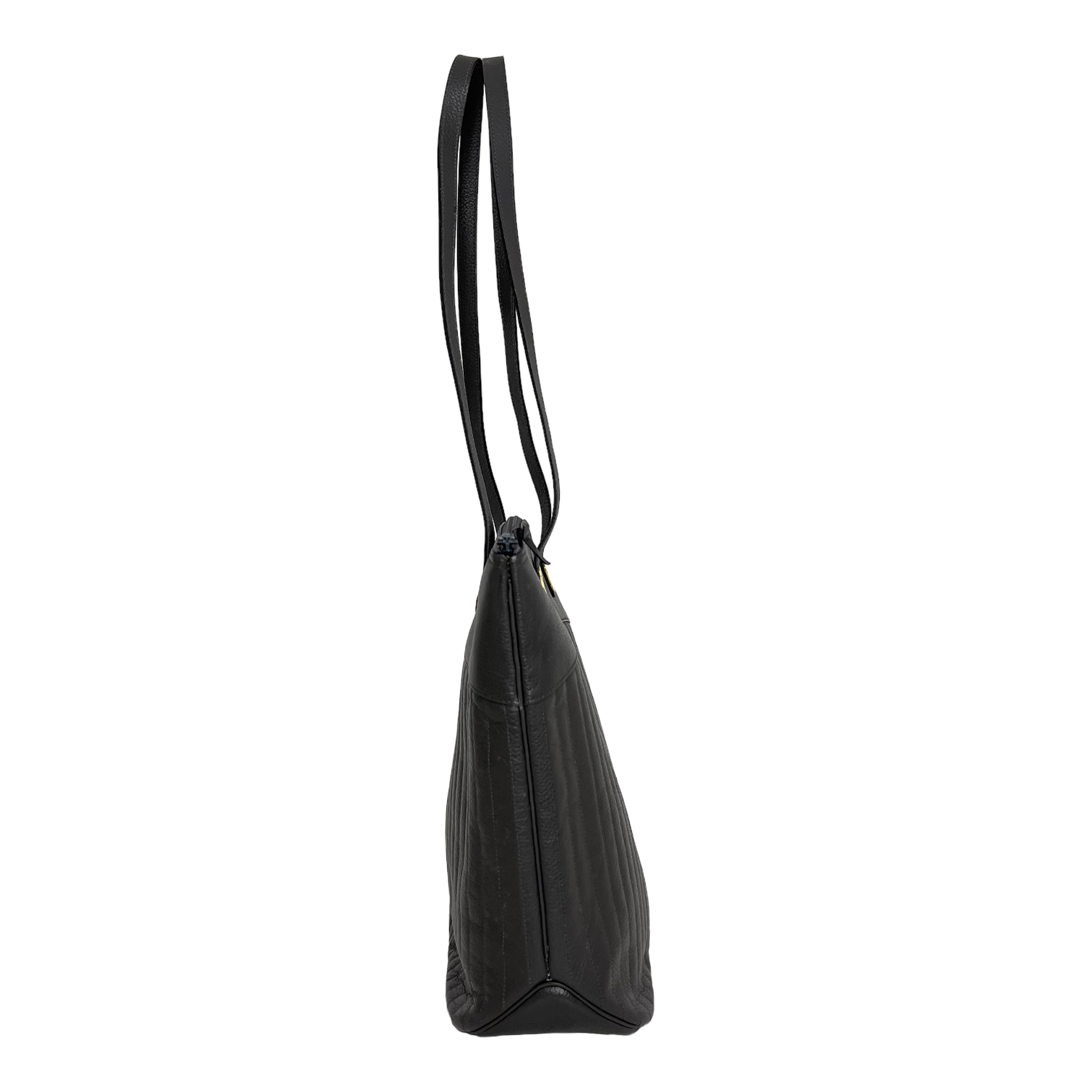 Grey Leather Tote