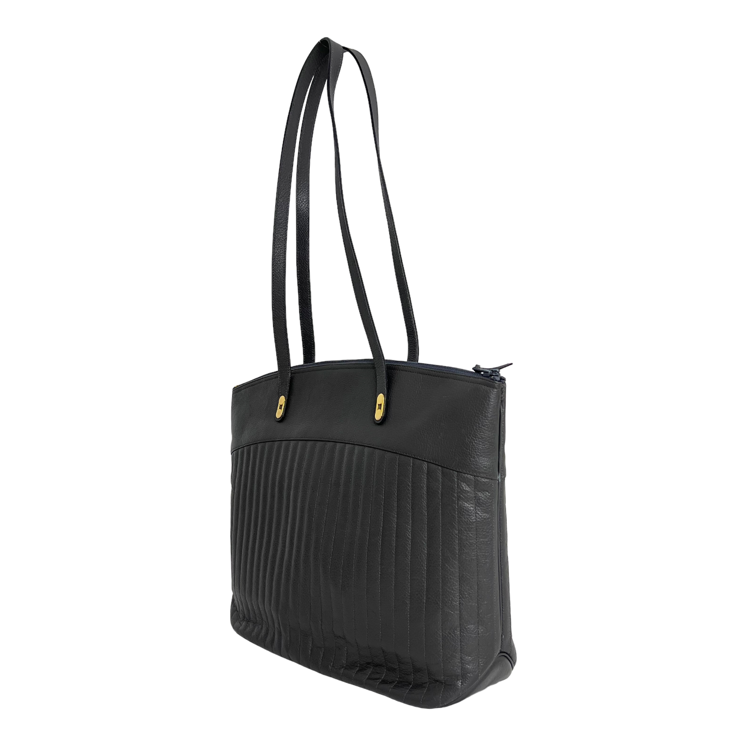 Grey Leather Tote