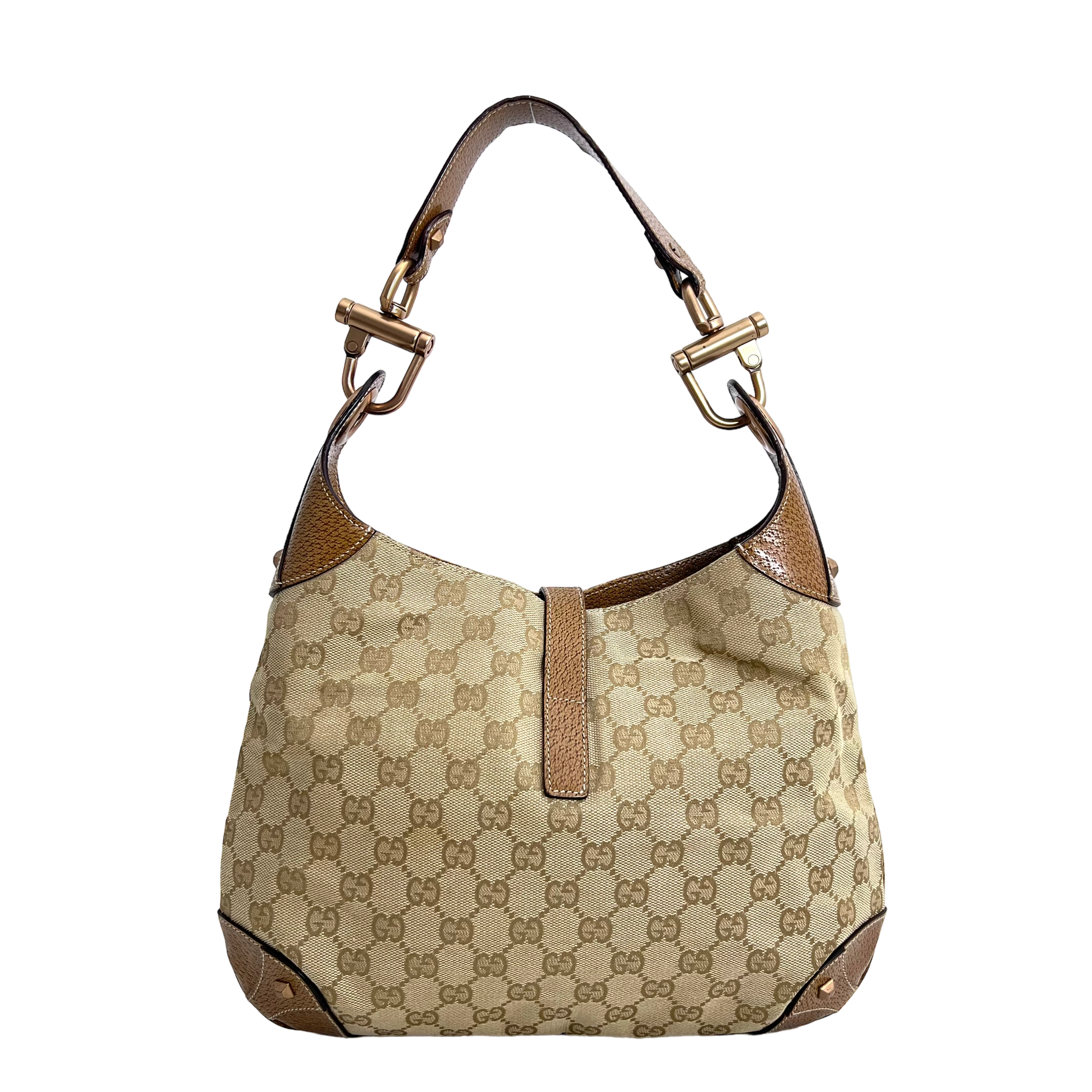 Tan GG Web Canvas Jackie