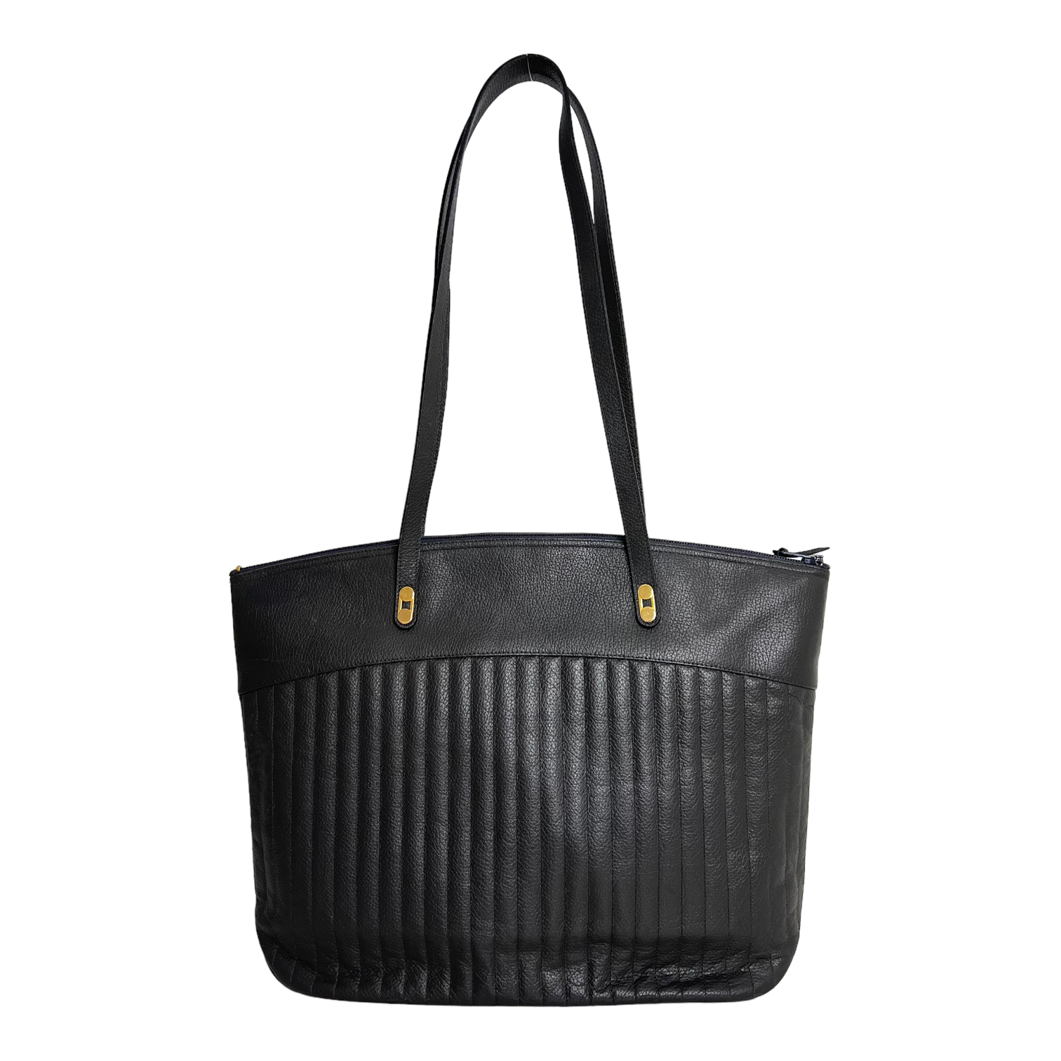Grey Leather Tote