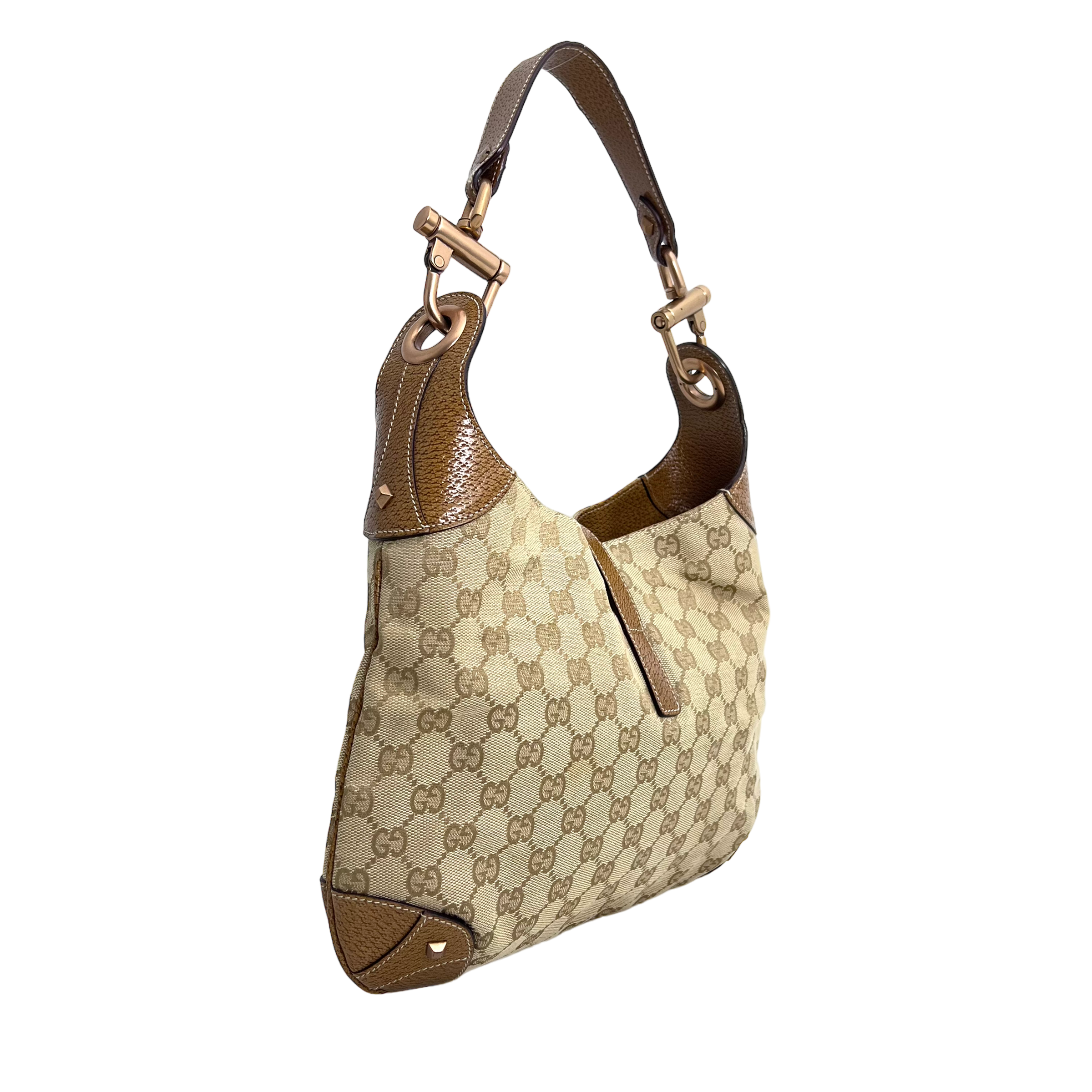 Tan GG Web Canvas Jackie