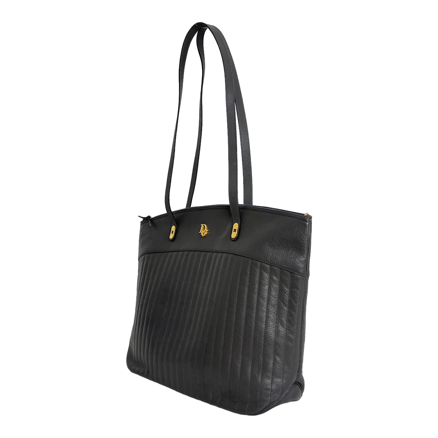 Grey Leather Tote