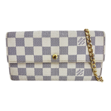 Damier Azur Long Wallet with Chain