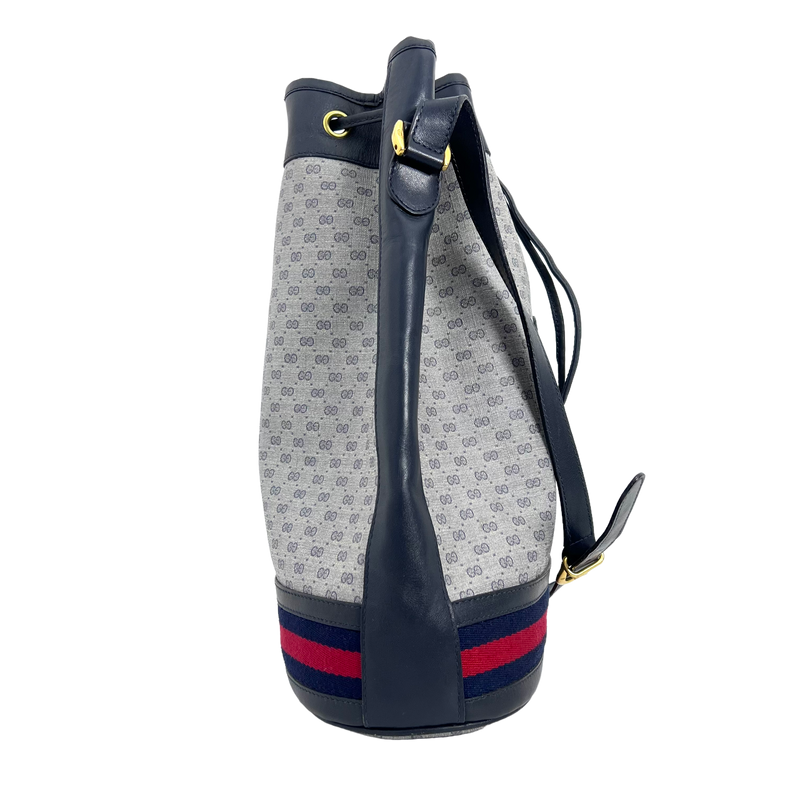 Navy GG Supreme Bucket Bag