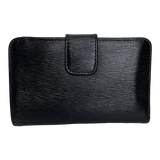 Small Black Vitello Move Leather Wallet