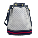 Navy GG Supreme Bucket Bag