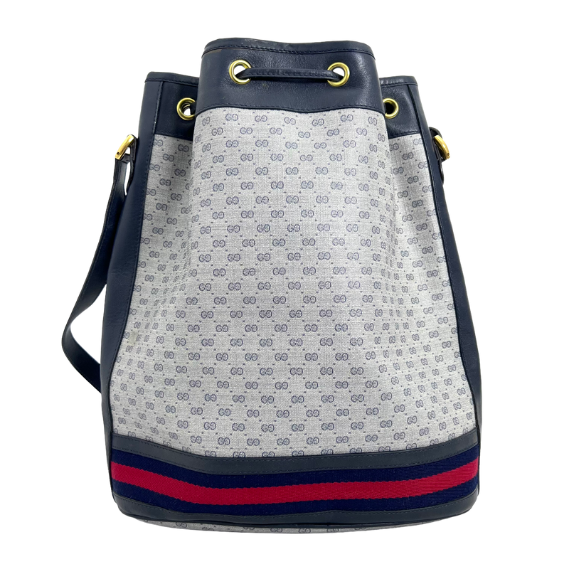 Navy GG Supreme Bucket Bag