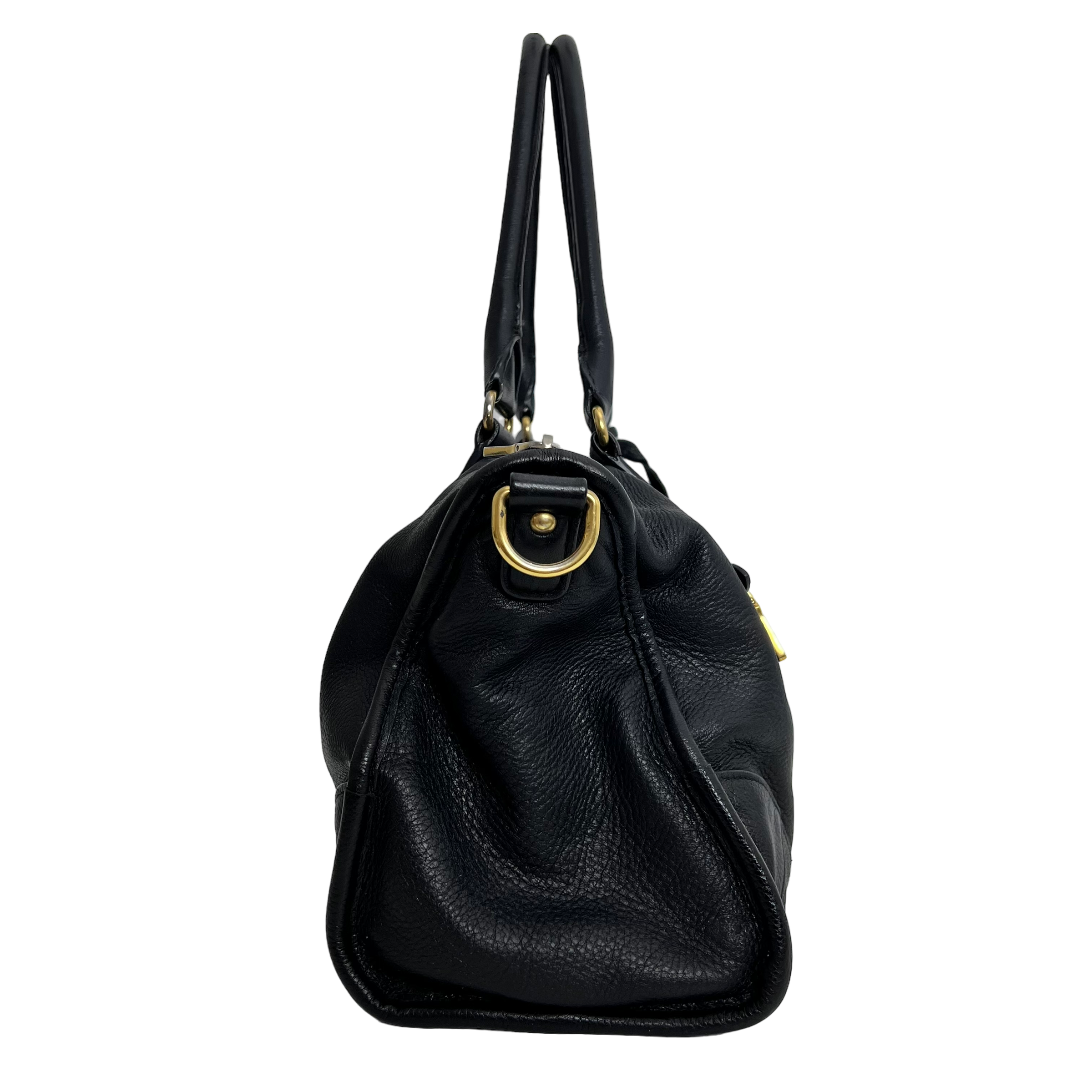Black Vitello Daino Handbag