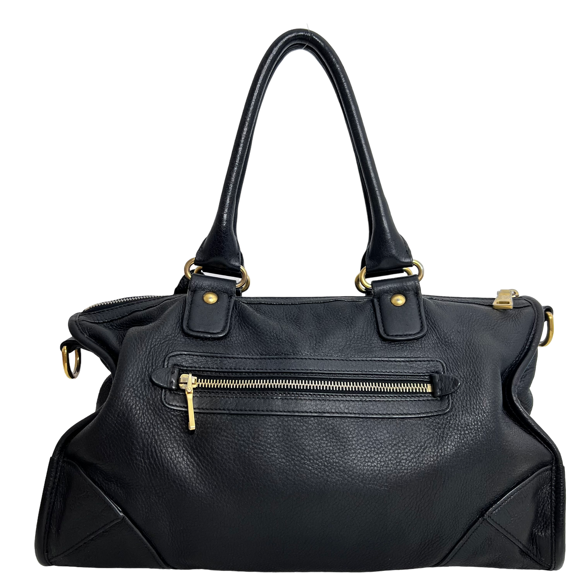 Black Vitello Daino Handbag