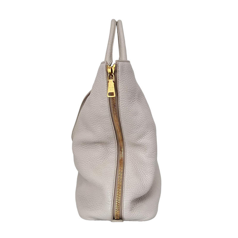 White Vitello Daino Tote