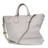 White Vitello Daino Tote