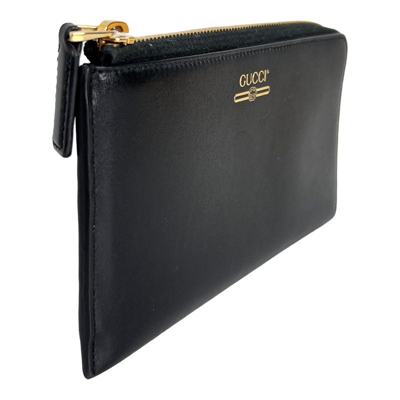 Black Half Zip Long Wallet