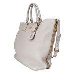 White Vitello Daino Tote